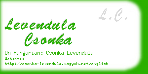 levendula csonka business card